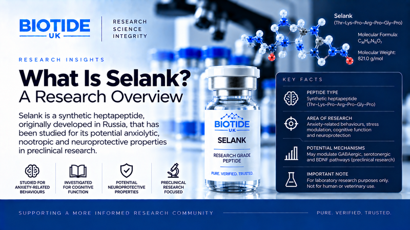 BioTide UK Selank peptide research overview and laboratory research guide