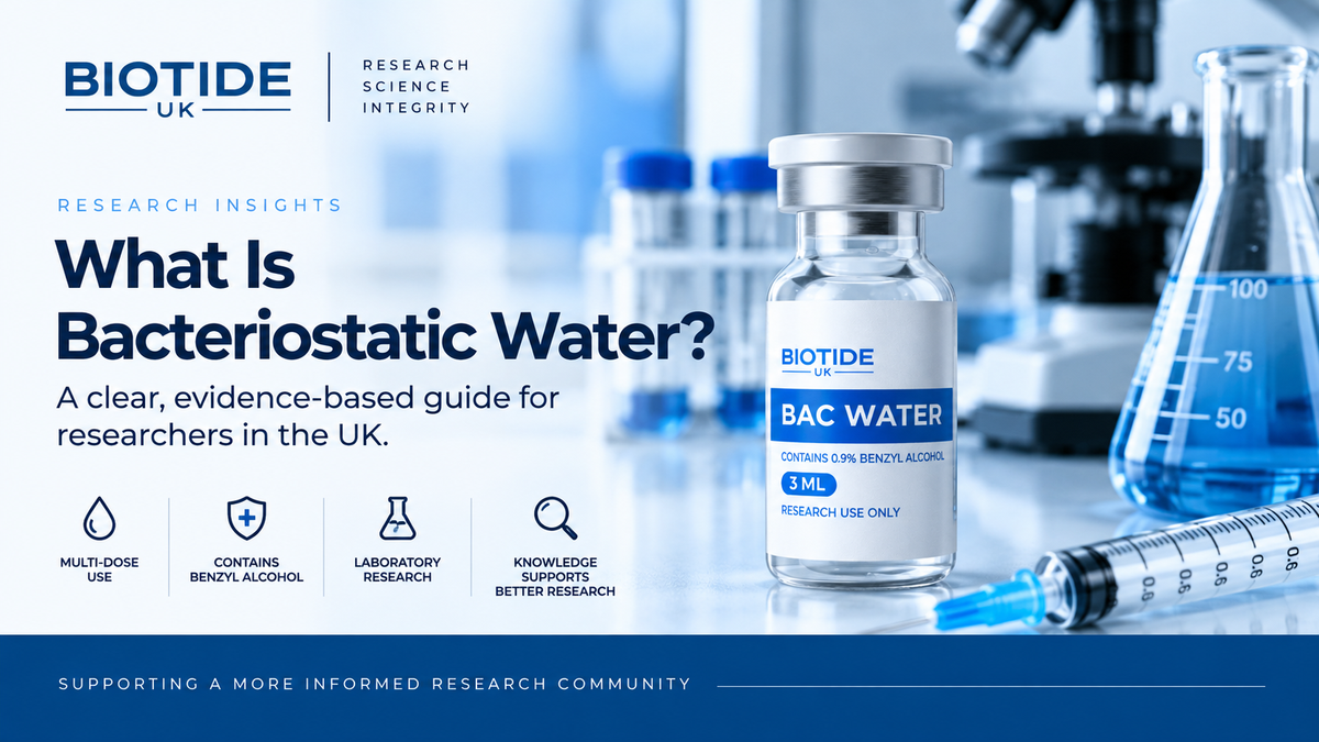 BioTide UK bacteriostatic water laboratory research guide