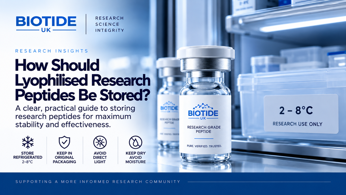 How Should Lyophilised Research Peptides Be Stored?