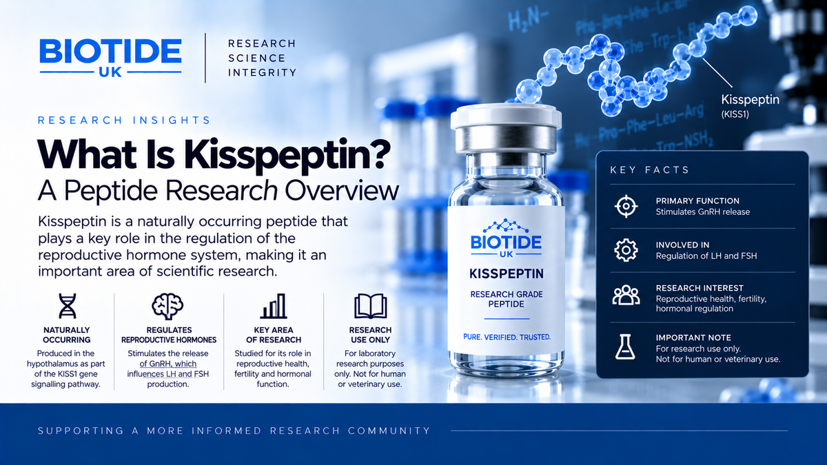 BioTide UK Kisspeptin peptide research overview and KISS1 signalling guide