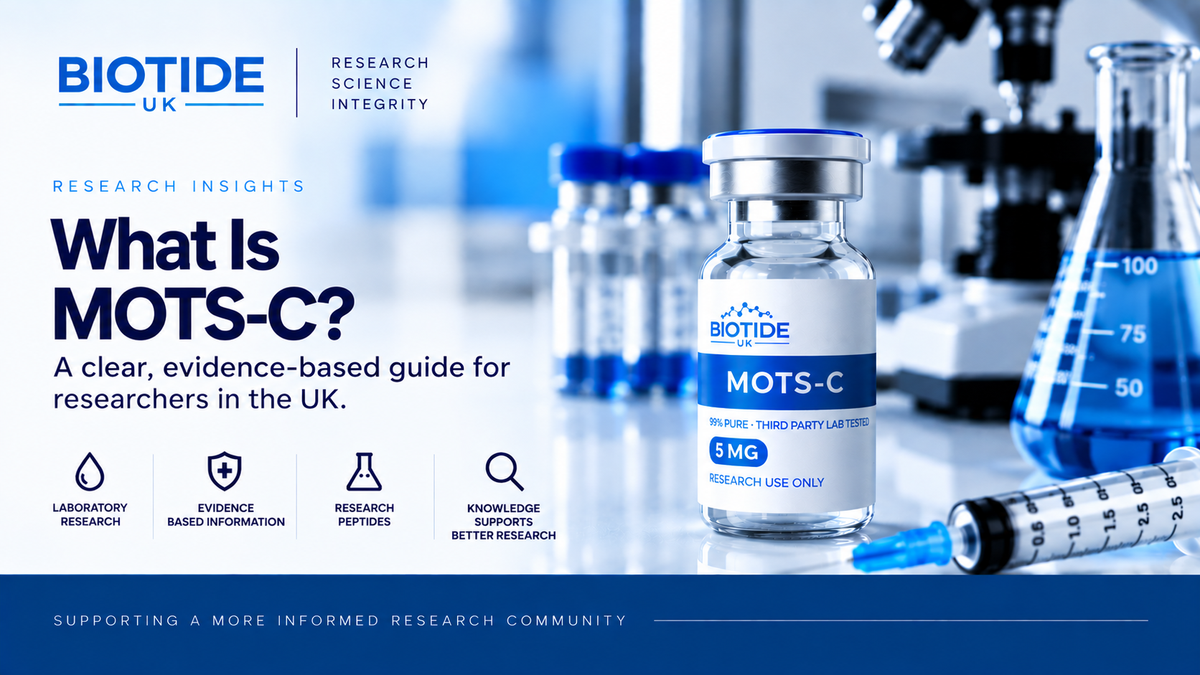 BioTide UK MOTS-C mitochondrial research peptide laboratory guide