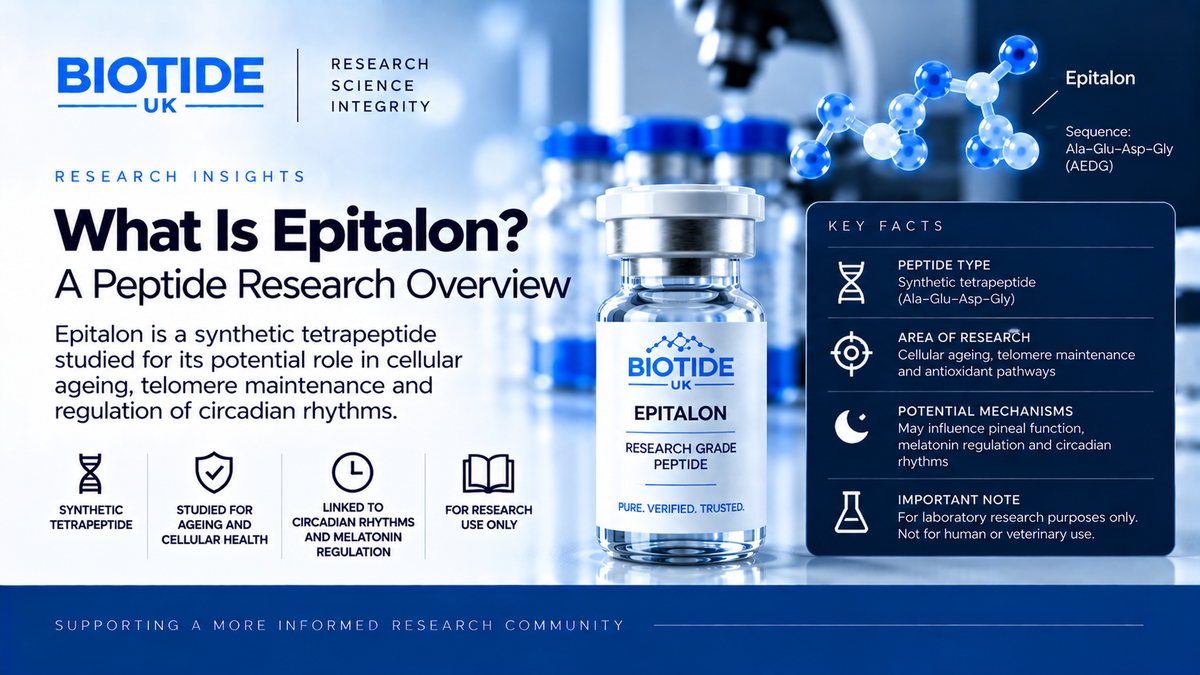 BioTide UK Epitalon peptide research overview and laboratory guide